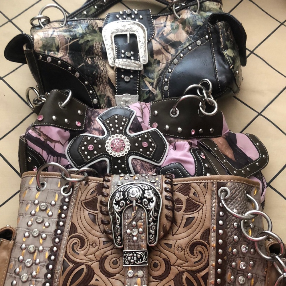 Set of 3 western handbags